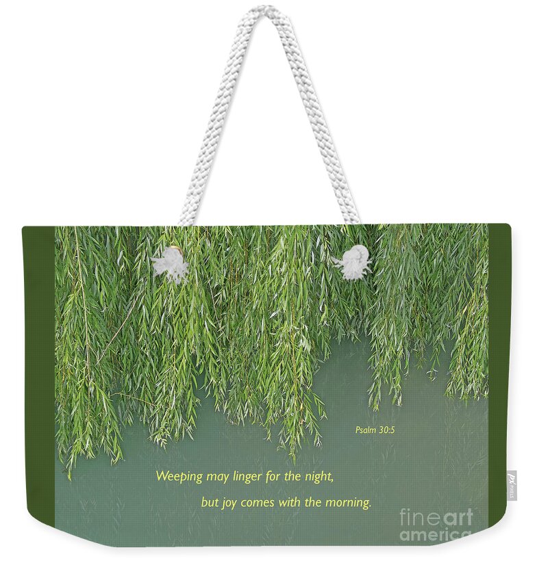 Weeping Willow Weekender Tote Bag featuring the photograph Joy by Ann Horn