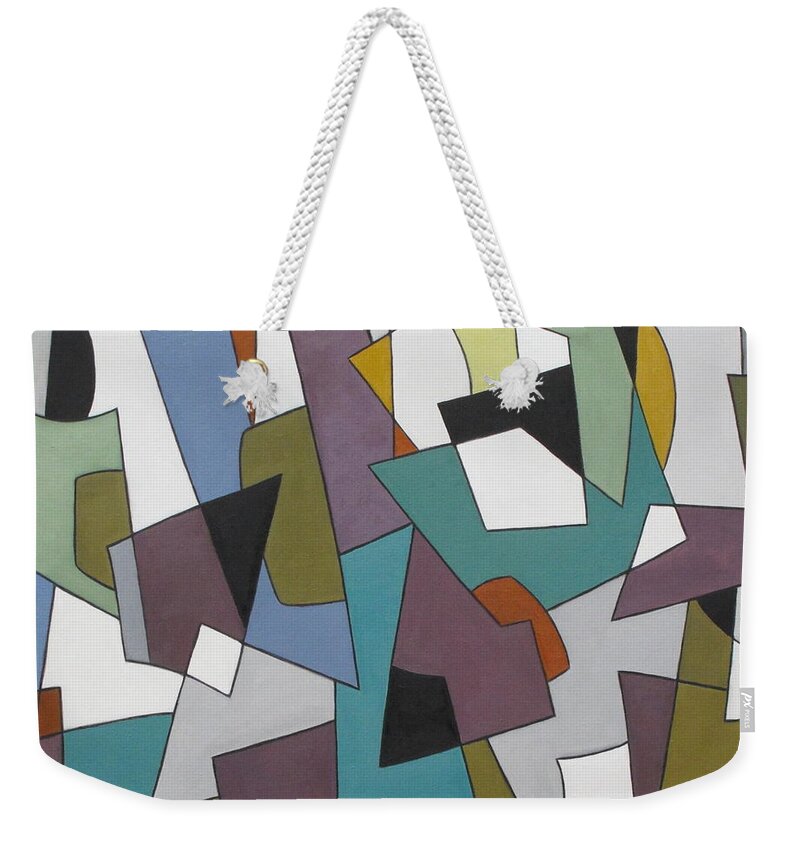 Abstract Weekender Tote Bag featuring the painting Joy Ride by Trish Toro