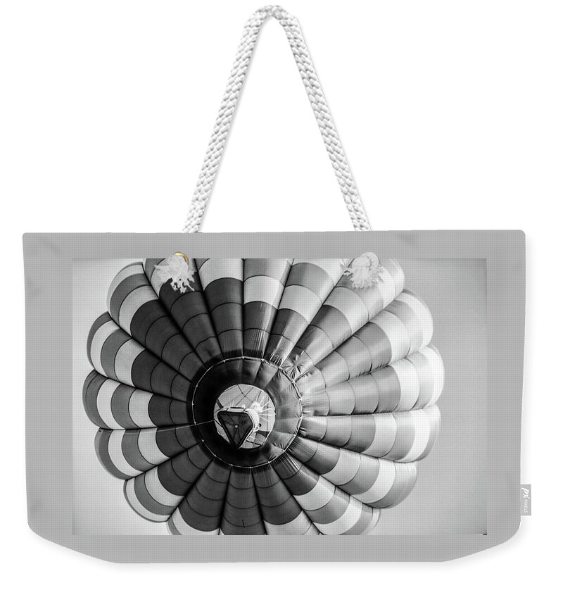 Balloon Weekender Tote Bag featuring the photograph Bottom of a Hot Air Balloon by James C Richardson
