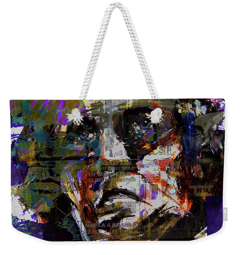 Portrait Weekender Tote Bag featuring the digital art Julius by Jim Vance