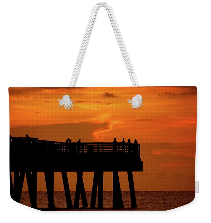 Juno Pier Weekender Tote Bag featuring the photograph Juno Pier 5 by Steve DaPonte