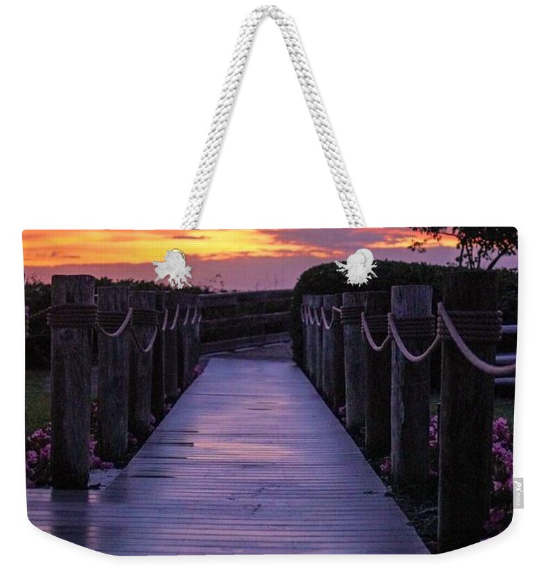Walkway Weekender Tote Bag featuring the photograph Just Another Day in Paradise by Susan Rydberg