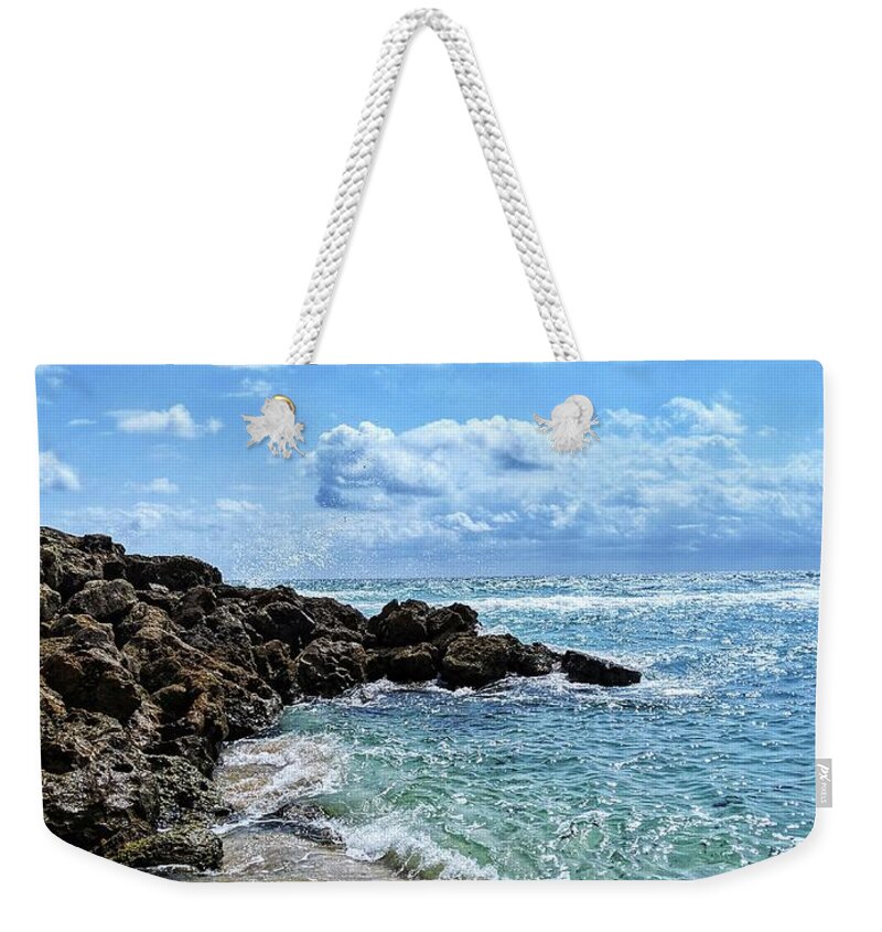 Beach Weekender Tote Bag featuring the photograph Just Beachy by Portia Olaughlin