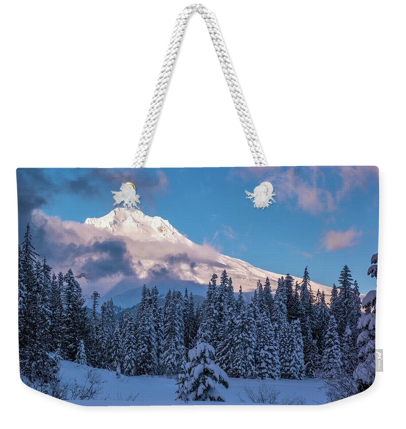 Mt Hood Weekender Tote Bag featuring the photograph Just To Remind Me Who's Boss. by Wasim Muklashy