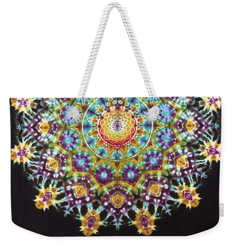 Rob Norwood Ice Dyed Tapestries Tie Dye Psychedelic Art Weekender Tote Bag featuring the digital art Keiths Tap by Rob Norwood