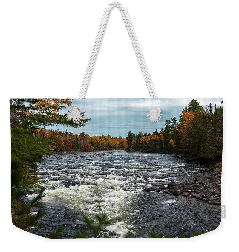 Kennebec Weekender Tote Bag featuring the photograph Kennebec River by Rick Hartigan