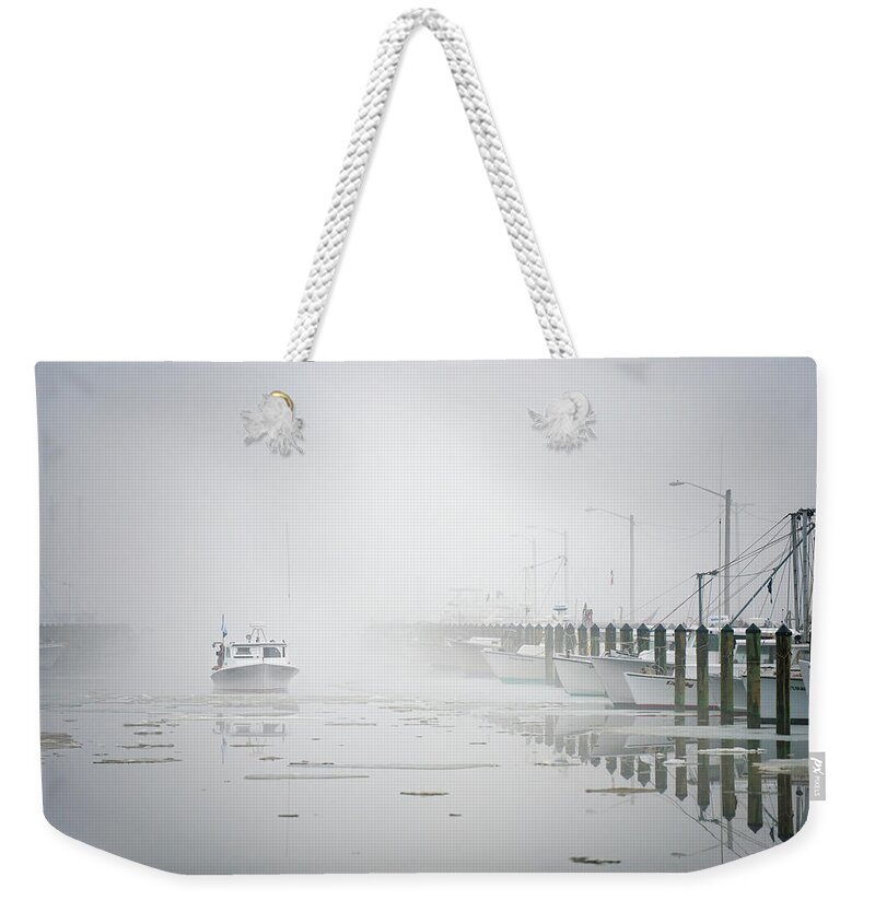 Chesapeake Weekender Tote Bag featuring the photograph Kent Island Deadrise by Mark Duehmig