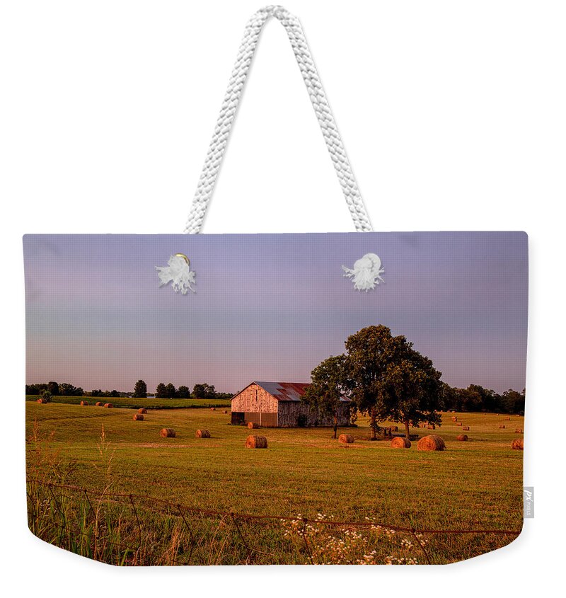 Barn Weekender Tote Bag featuring the photograph Kentucky Blue Hour by Rod Best
