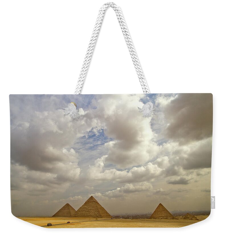 Grass Weekender Tote Bag featuring the photograph Keops, Kefrén Y Micerino by Jonathan Blanquez