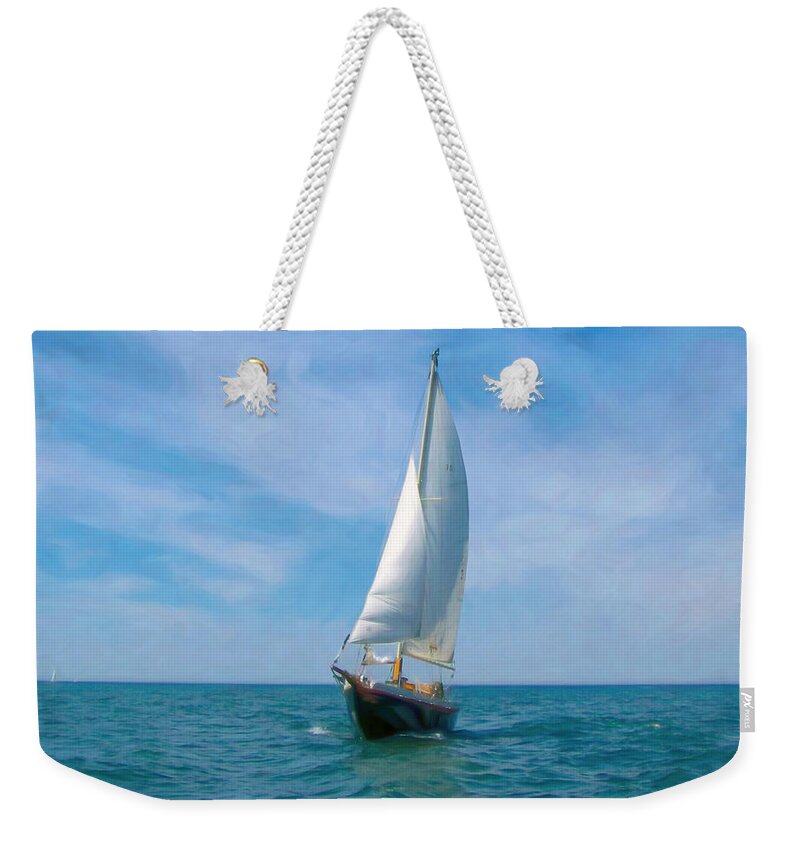 Yacht Weekender Tote Bag featuring the photograph Keshali by Susan Hope Finley