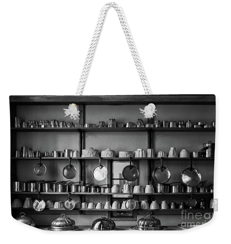Hanging Weekender Tote Bag featuring the photograph Kitchen Accessories, Saffron Walden by Helen Hooker