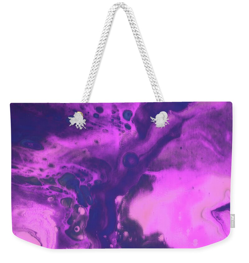 Glitch Weekender Tote Bag featuring the digital art Kool-Aid by Jennifer Walsh