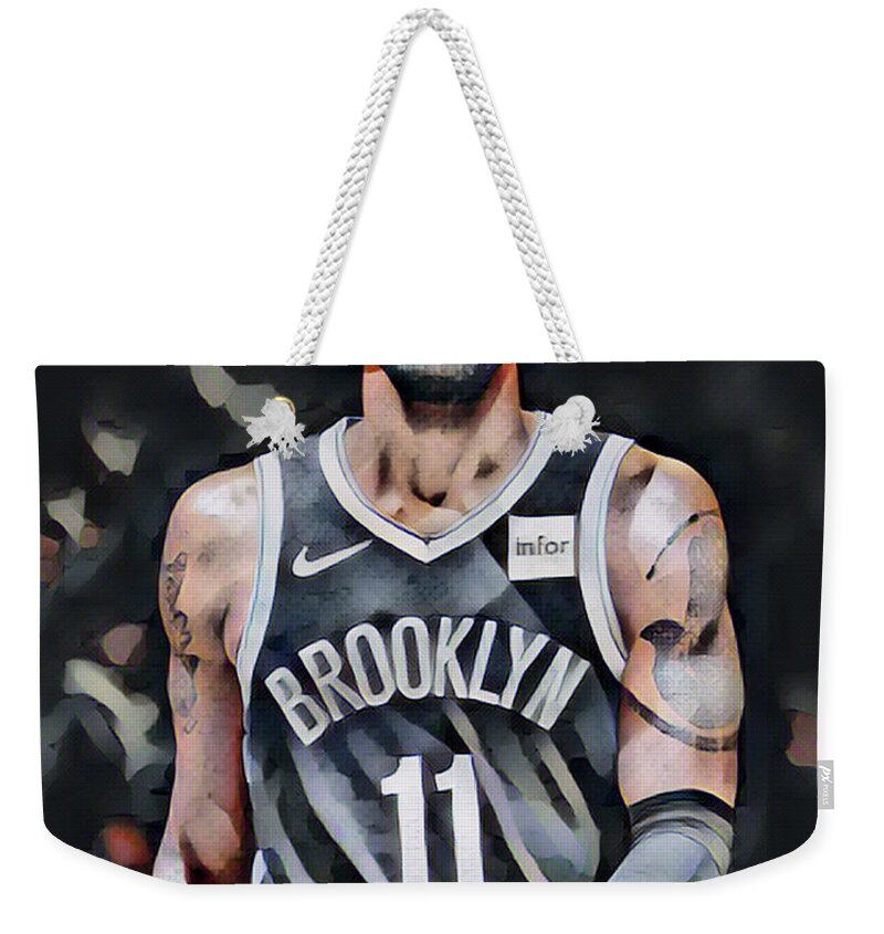Kyrie Irving Brooklyn Nets Watercolor Strokes Pixel Art 1001 Mixed