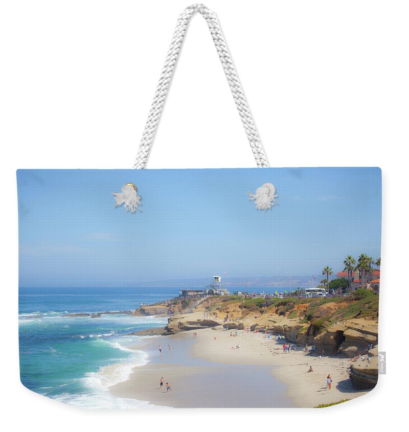 Summer At La Jolla Cove Weekender Tote Bag featuring the photograph La Jolla Cove by Catherine Walters