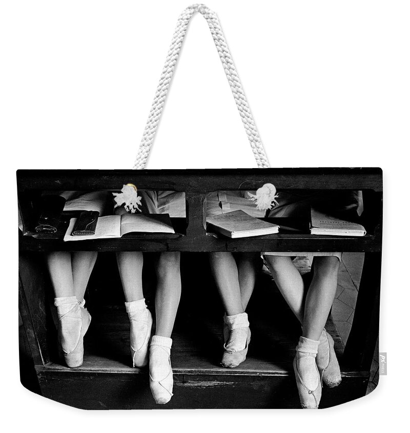 Ballerinas Weekender Tote Bag featuring the photograph La Scala Theatre Ballet School by Alfred Eisenstaedt
