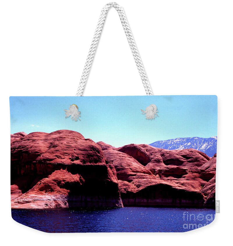 Navajo Mountain Weekender Tote Bag featuring the photograph Lake Powell and Navajo Mountain by Thomas R Fletcher