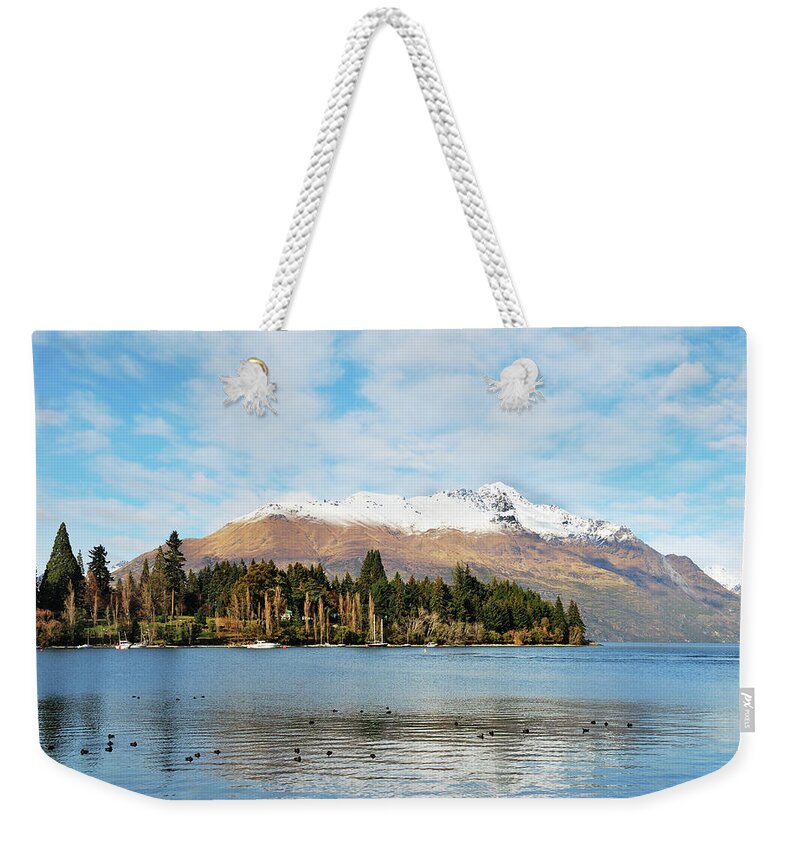 Tranquility Weekender Tote Bag featuring the photograph Lake Wakatipu by Bruce Hood