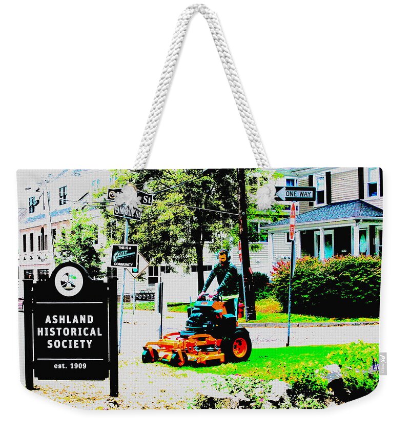 Landscaper Weekender Tote Bag featuring the digital art Landscaper by Cliff Wilson