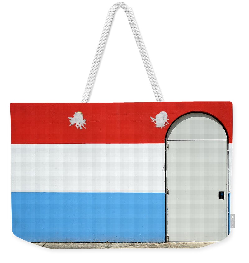 Richard Reeve Weekender Tote Bag featuring the photograph Las Croabas - Red White and Blue by Richard Reeve