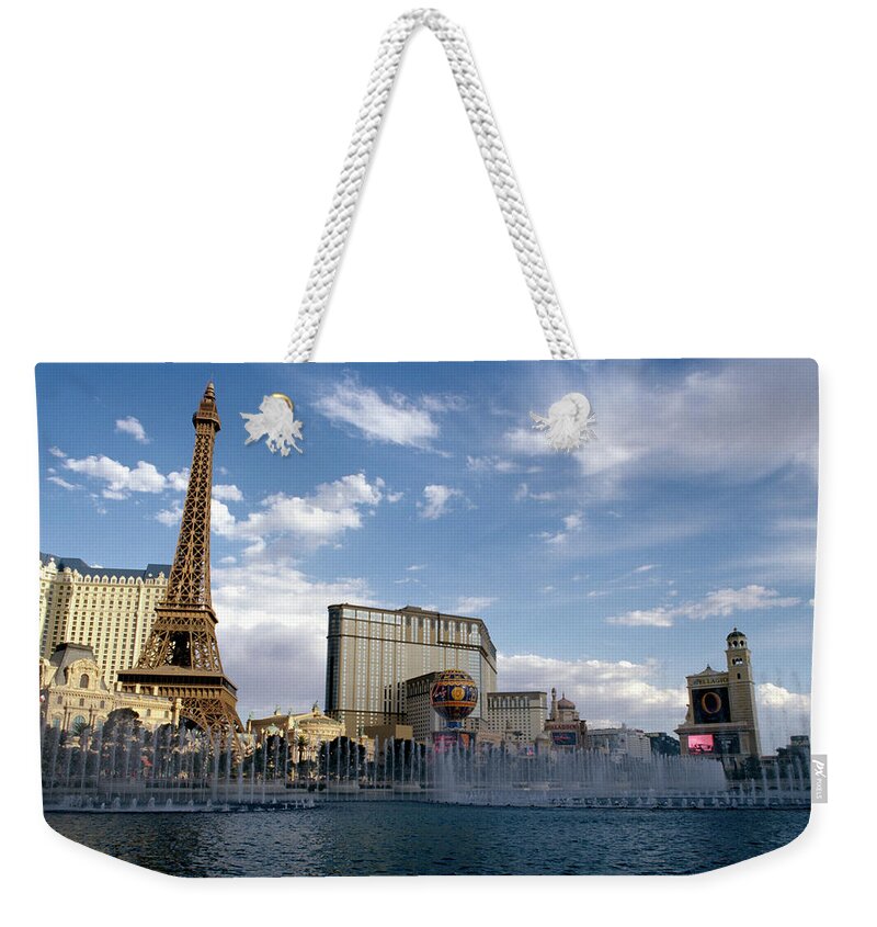Las Vegas Replica Eiffel Tower Weekender Tote Bag featuring the photograph Las Vegas, Nevada, Usa by Christian Thomas
