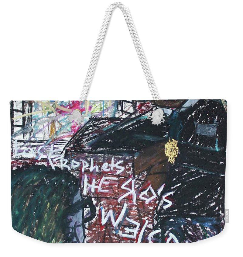 Martin Weekender Tote Bag featuring the mixed media Last Prophets A Hero's Welcome by Odalo Wasikhongo