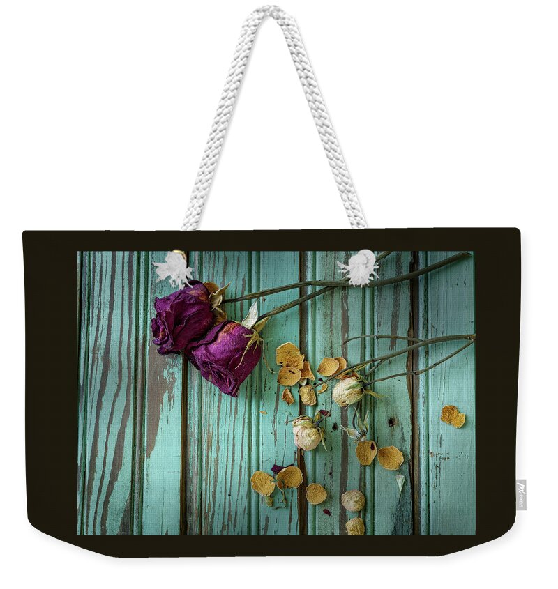 Dried Roses Weekender Tote Bag featuring the photograph Last Remembrance 2 by David Smith