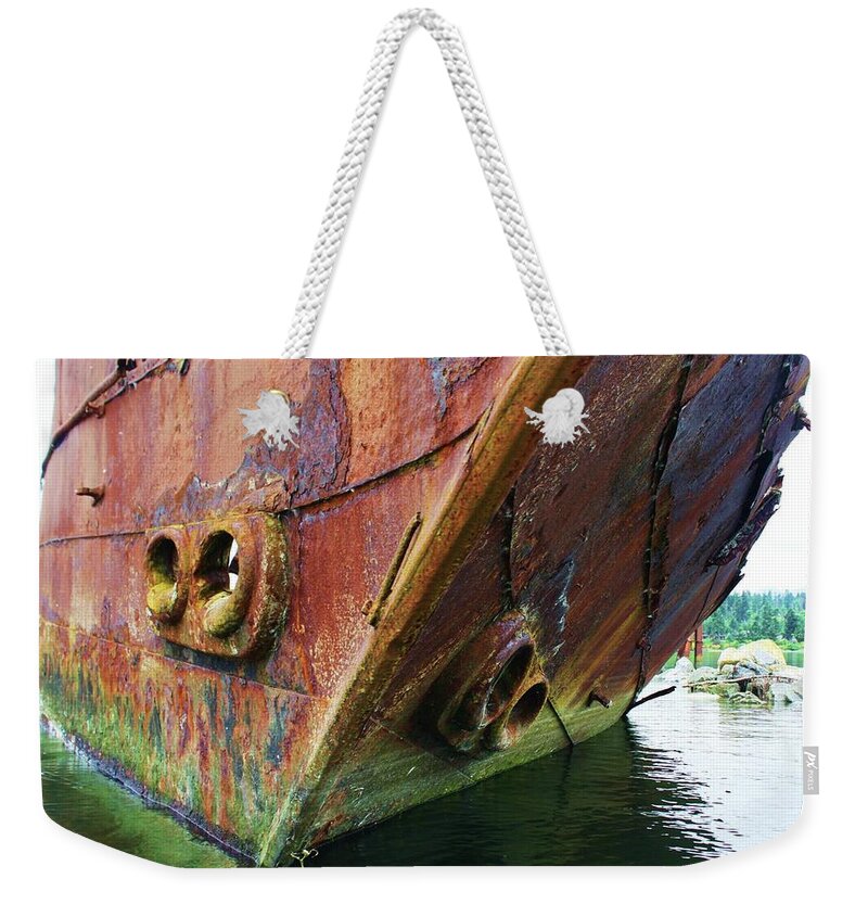 Ship Weekender Tote Bag featuring the photograph Last tack by Fred Bailey