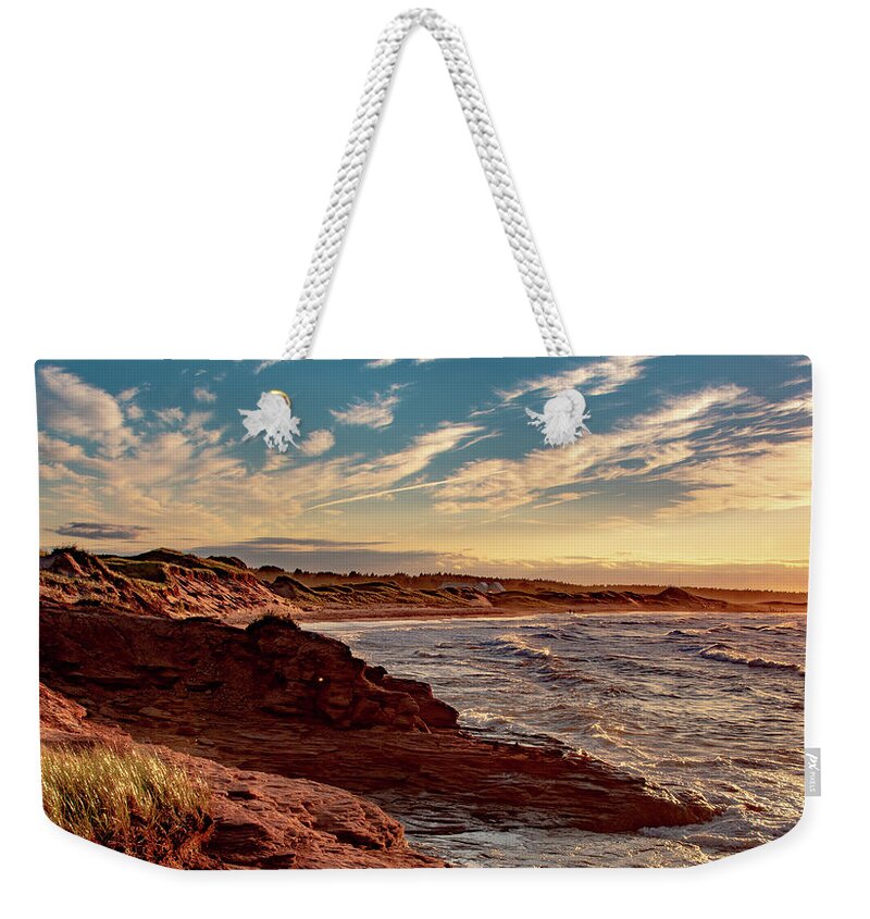Ocean Weekender Tote Bag featuring the photograph Late Afternoon Drama by Marcy Wielfaert
