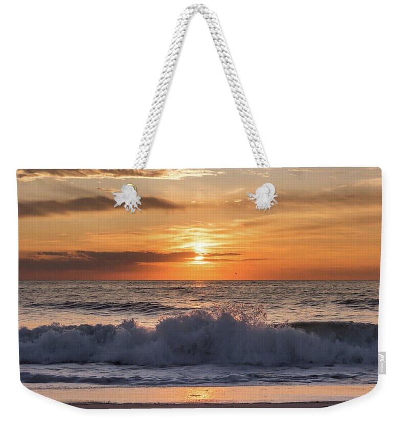 Lavallette Beach New Jersey Sunrise Weekender Tote Bag featuring the photograph Lavallette Beach New Jersey Sunrise by Terry DeLuco