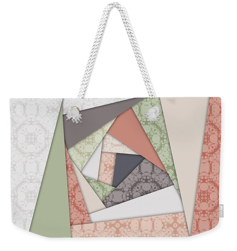Texture Weekender Tote Bag featuring the digital art Layered Sectional by Phil Perkins