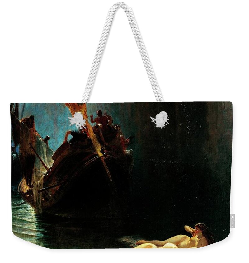 Siren Weekender Tote Bag featuring the painting Legend Of Sirens by Eduardo Dalbono