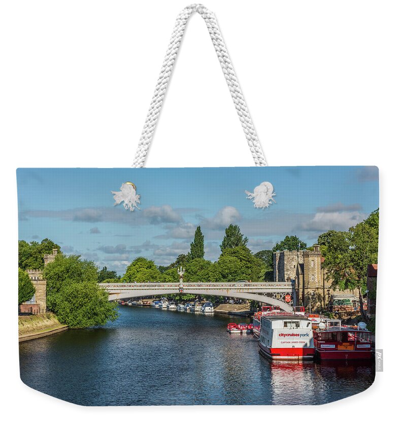 River Ouse Weekender Tote Bag featuring the photograph Lendal Bridge, River Ouse, York by David Ross