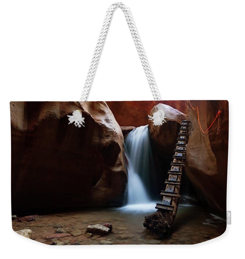 Waterfalls Weekender Tote Bag featuring the photograph Let it Flow by Tassanee Angiolillo