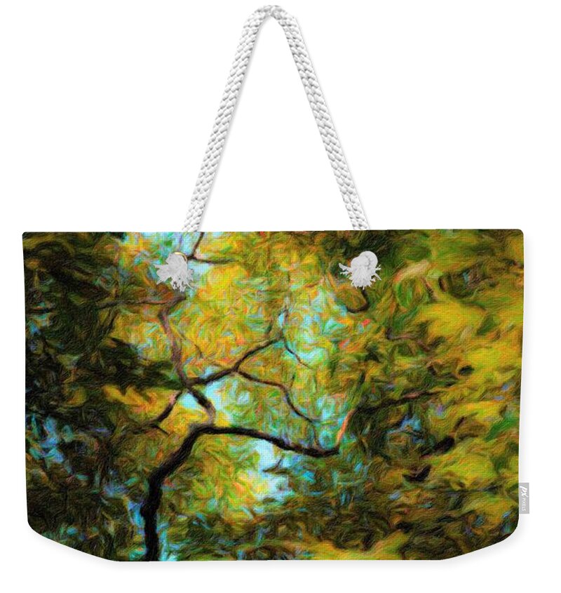 Autumn Weekender Tote Bag featuring the photograph Letting Go by Diane Lindon Coy