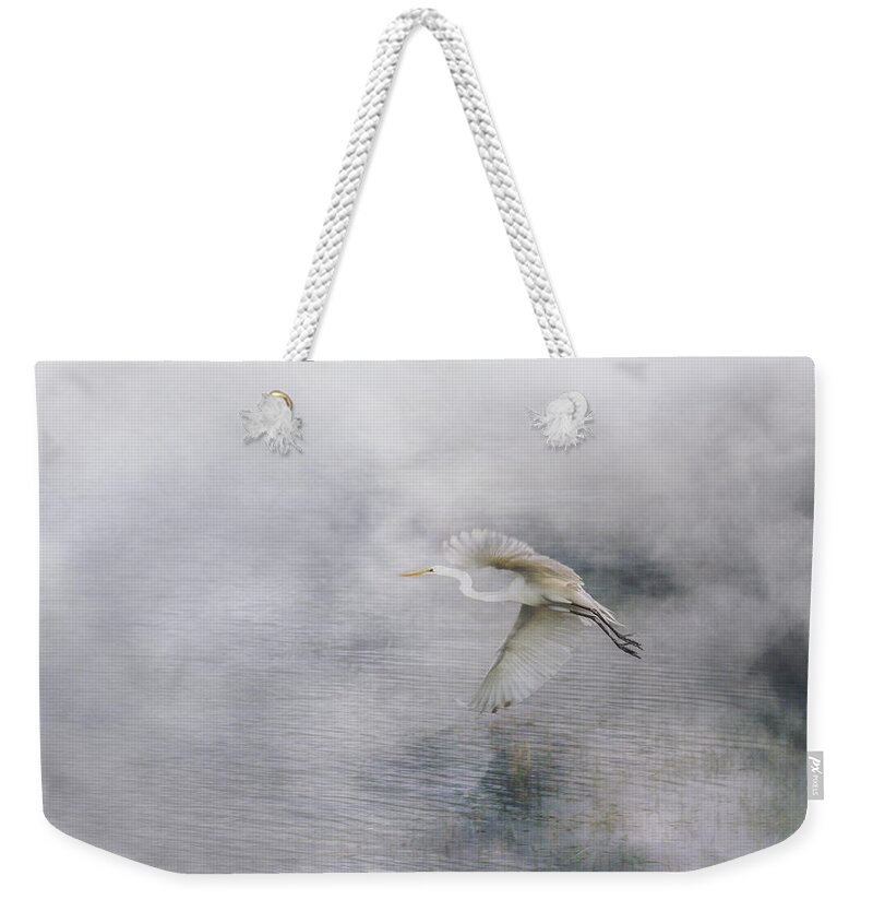 Bird Weekender Tote Bag featuring the photograph Levitation by Iryna Goodall