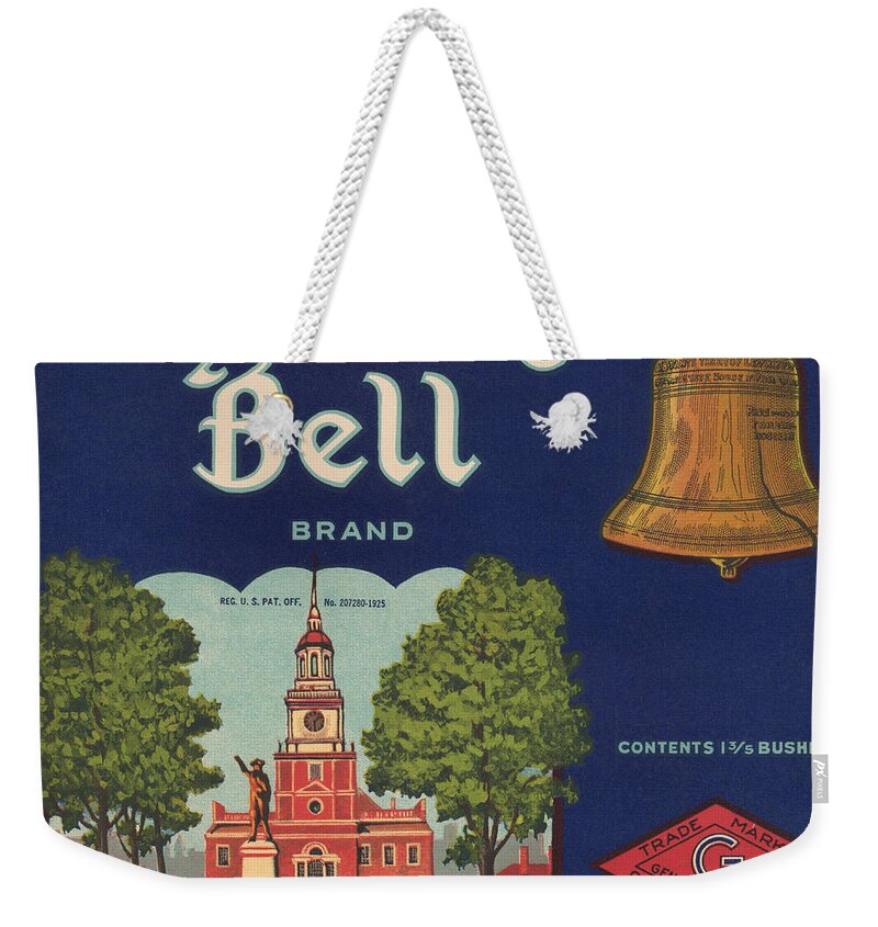 Liberty Weekender Tote Bag featuring the painting Liberty Bell Brand by Unknown