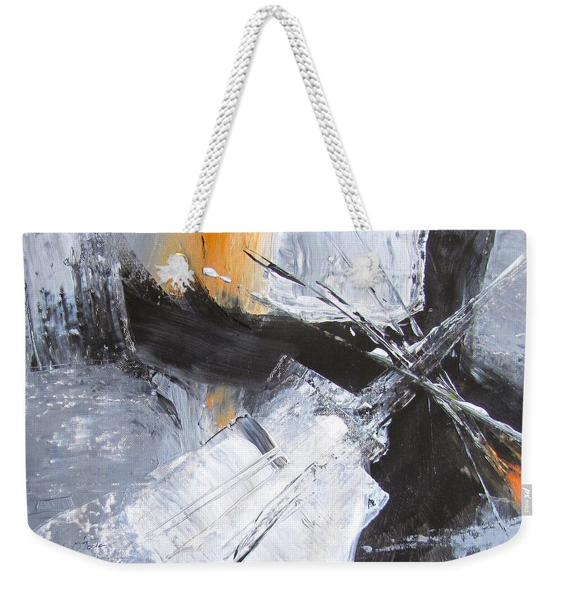 Rust Weekender Tote Bag featuring the painting Life's Cross Roads by Barbara O'Toole