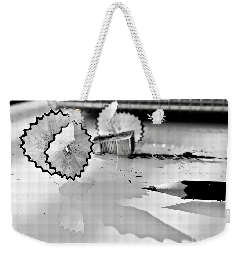 Black-and-white Weekender Tote Bag featuring the photograph Light And Shadow by Elisabeth Derichs