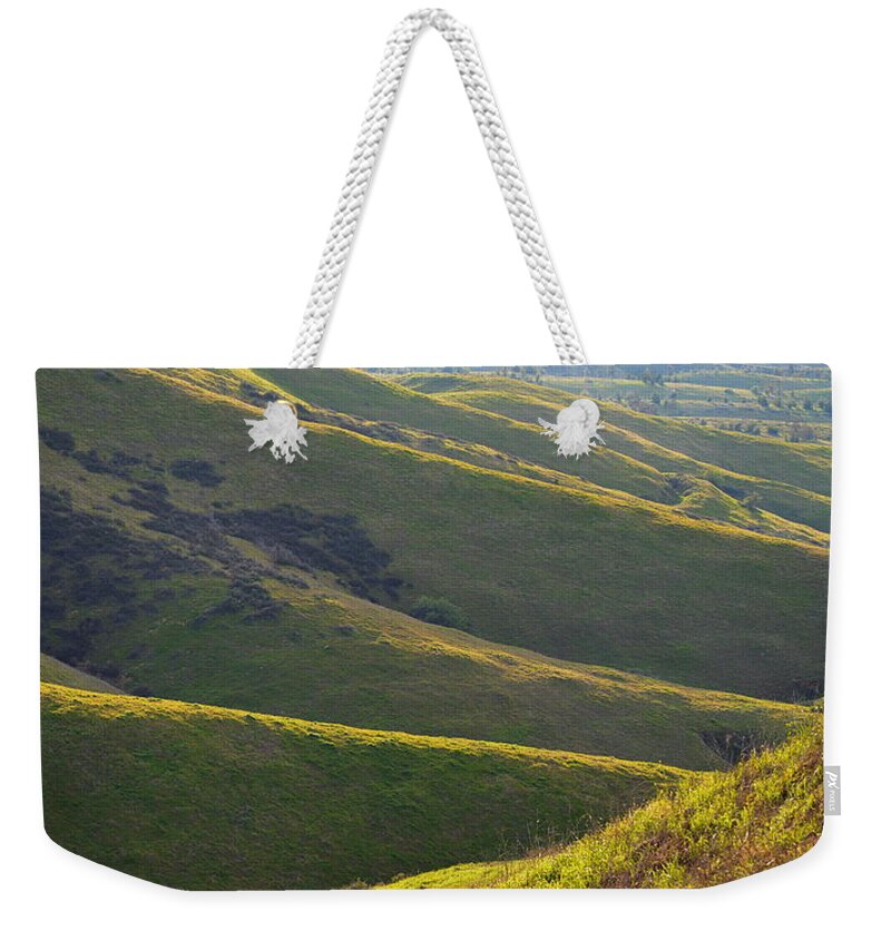 Crafton Hills Weekender Tote Bag featuring the photograph Light On Crafton Hills by Glenn McCarthy Art and Photography