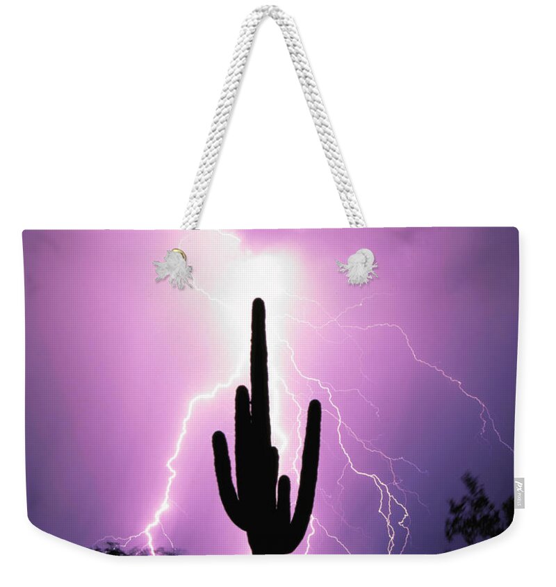 Arizona Weekender Tote Bag featuring the photograph Lightning Strikes 3 by Worldwideimages
