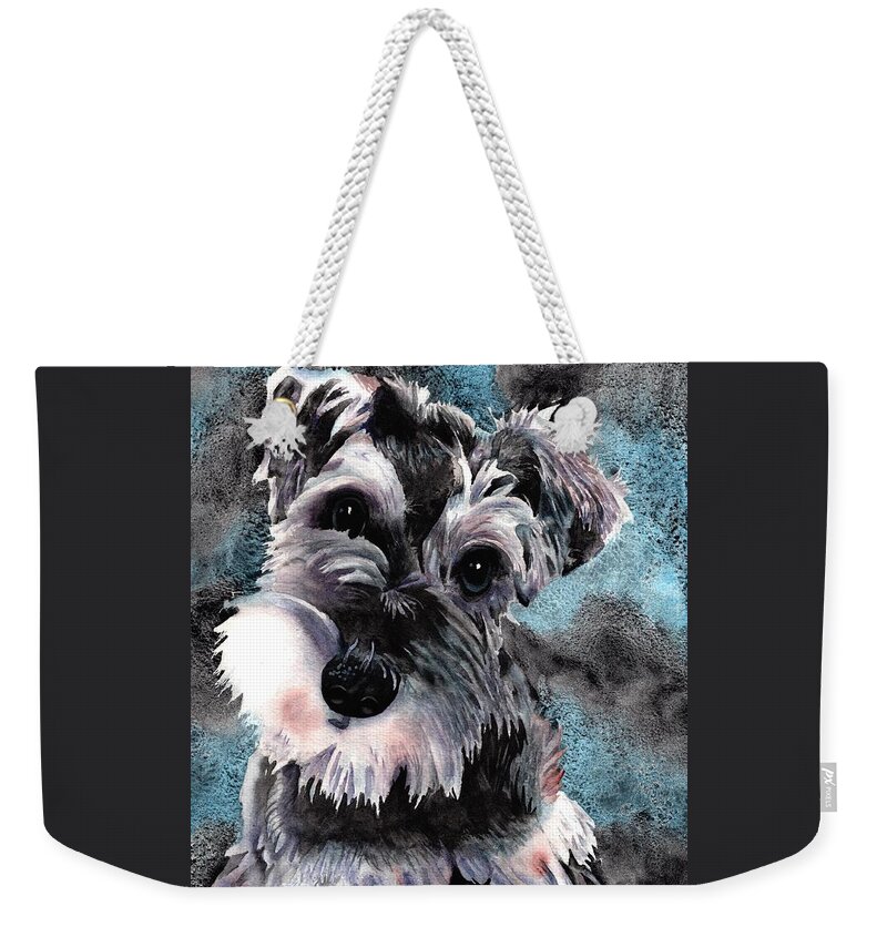 Dog Weekender Tote Bag featuring the painting Lily by Tammy Crawford