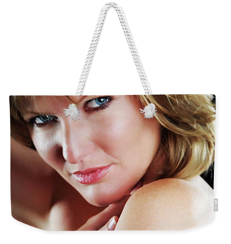 Girl Weekender Tote Bag featuring the photograph Lionesses by Robert WK Clark