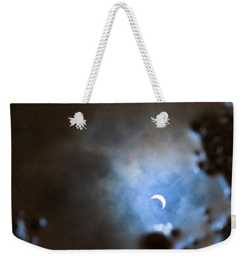 Solar Weekender Tote Bag featuring the photograph Liquified Solar Eclipse by Marlenda Clark