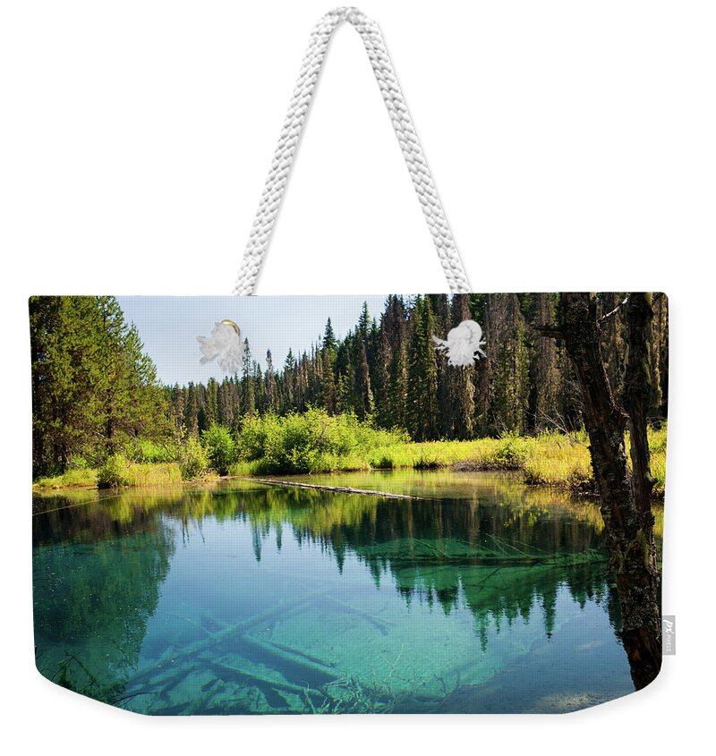 Scenics Weekender Tote Bag featuring the photograph Little Crater Lake by Andipantz