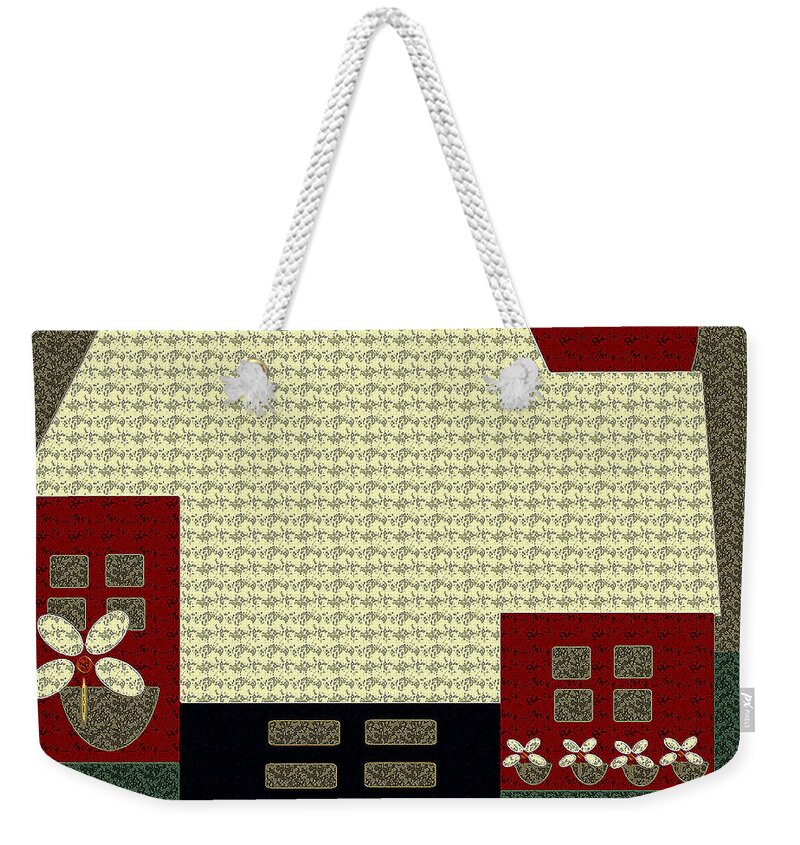 Art Weekender Tote Bag featuring the digital art Little House Painting 13 by Miss Pet Sitter
