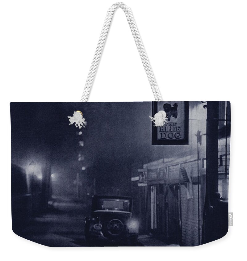 London Weekender Tote Bag featuring the photograph London At Night, Cottage Place, Brompton by Harold Burdekin