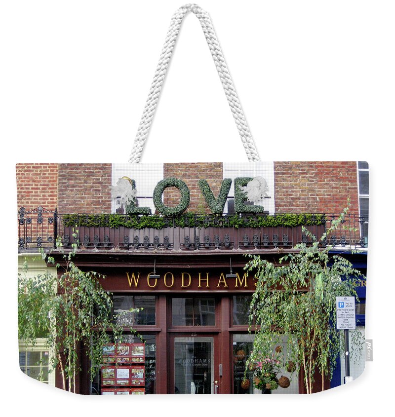 Love Weekender Tote Bag featuring the photograph London Love by Becqi Sherman