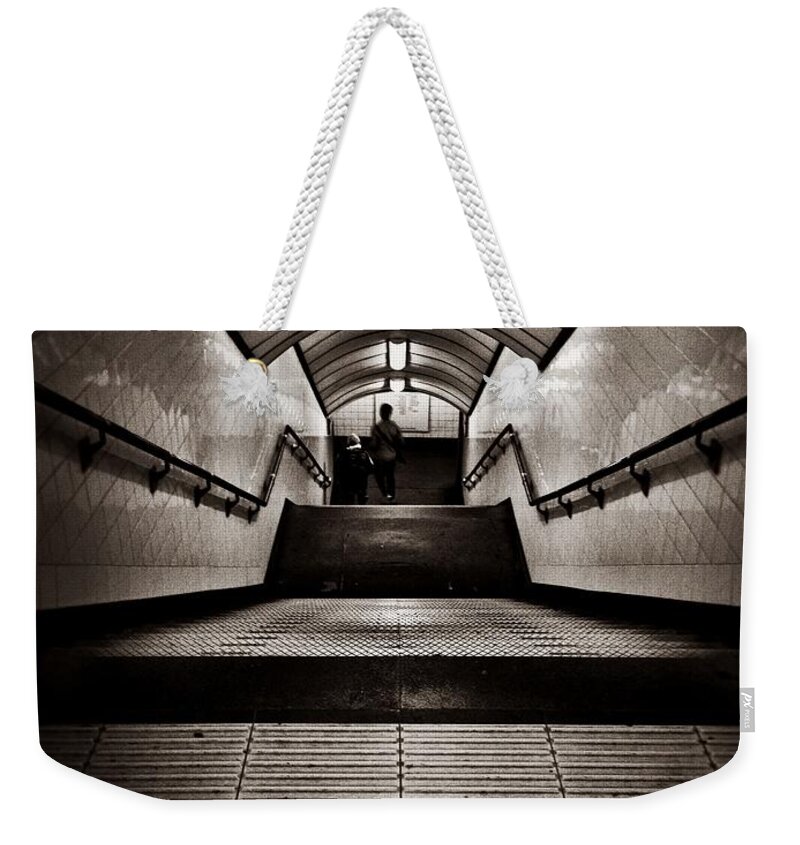 People Weekender Tote Bag featuring the photograph London Underground by Track5