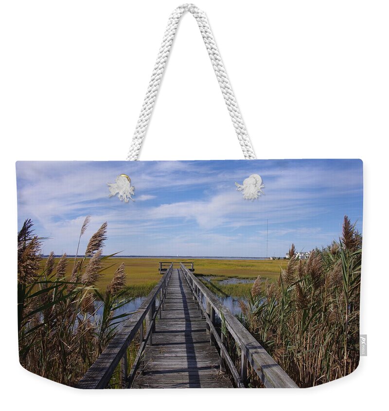 Dock Weekender Tote Bag featuring the photograph Long Walk by Greg Graham