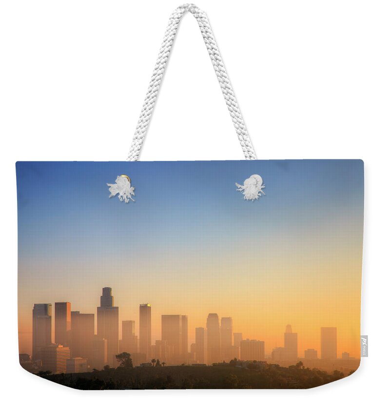 Tranquility Weekender Tote Bag featuring the photograph Los Angeles Sunset by Eric Lo